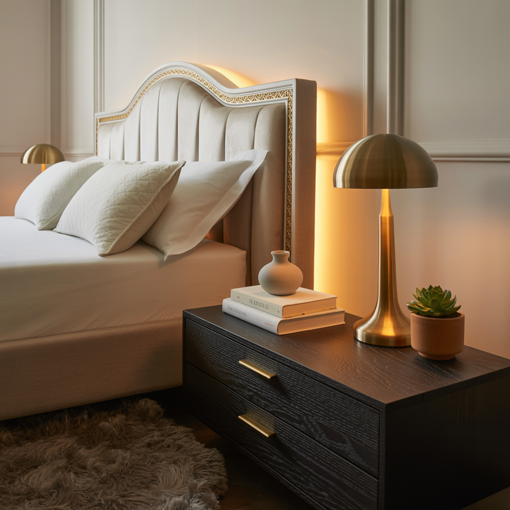 how-to-style-your-bedside-table-with-lighting-and-decor
