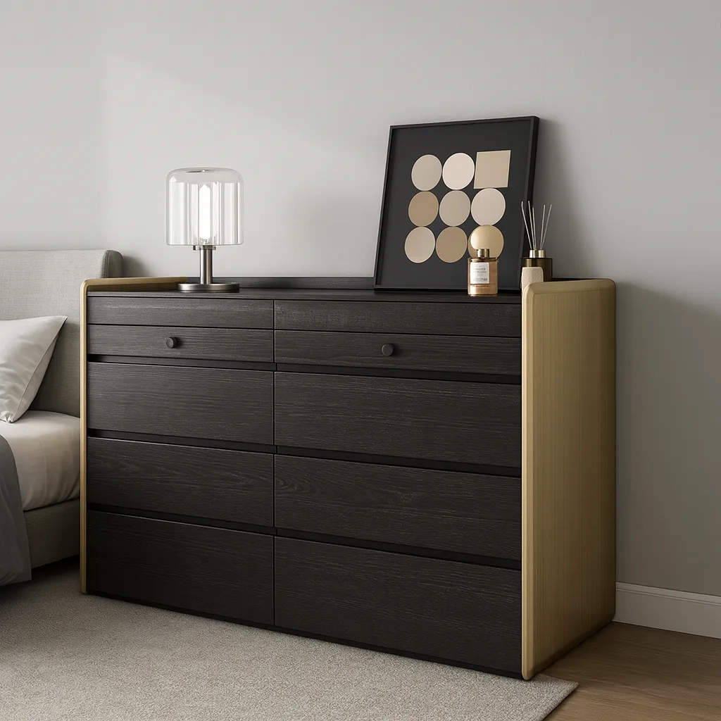 Casual Wooden Jewelry Armoire With Drawers - Image 4