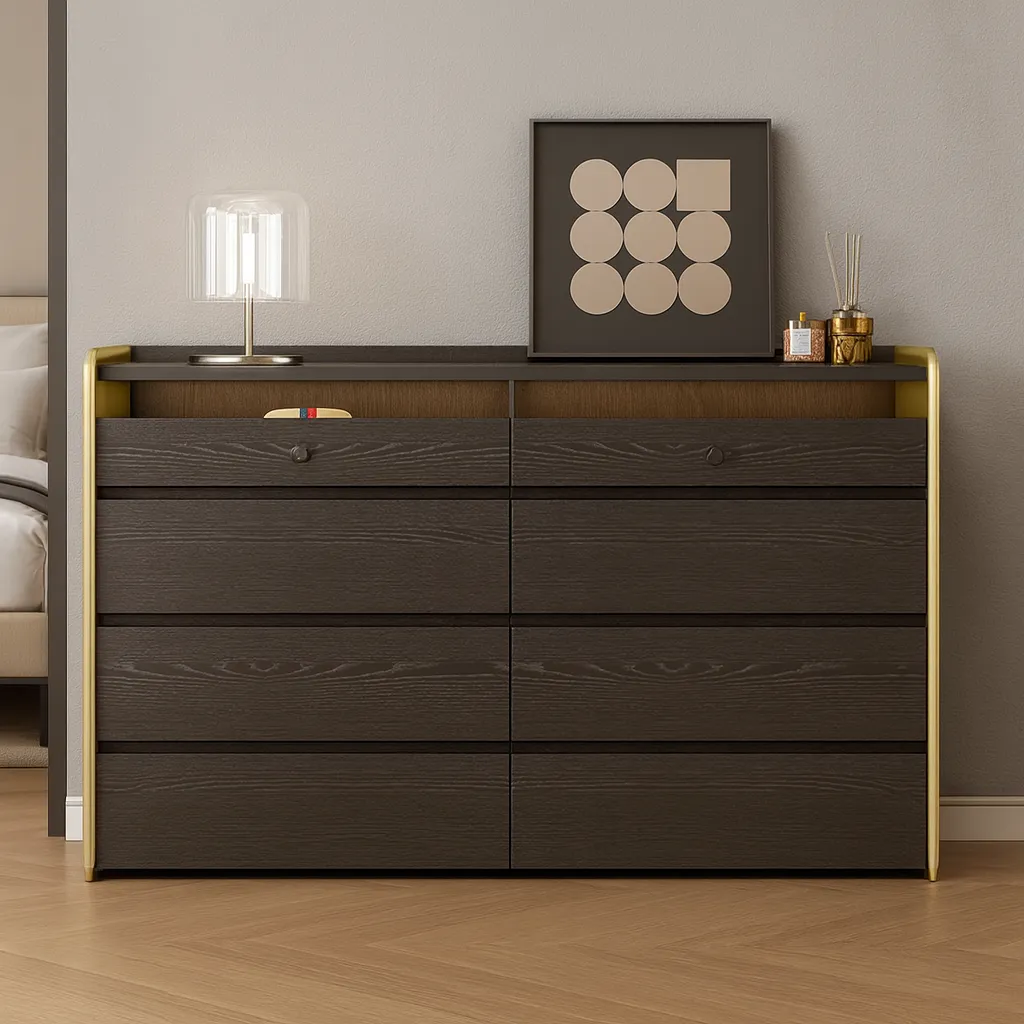 Casual Wooden Jewelry Armoire With Drawers - Image 3