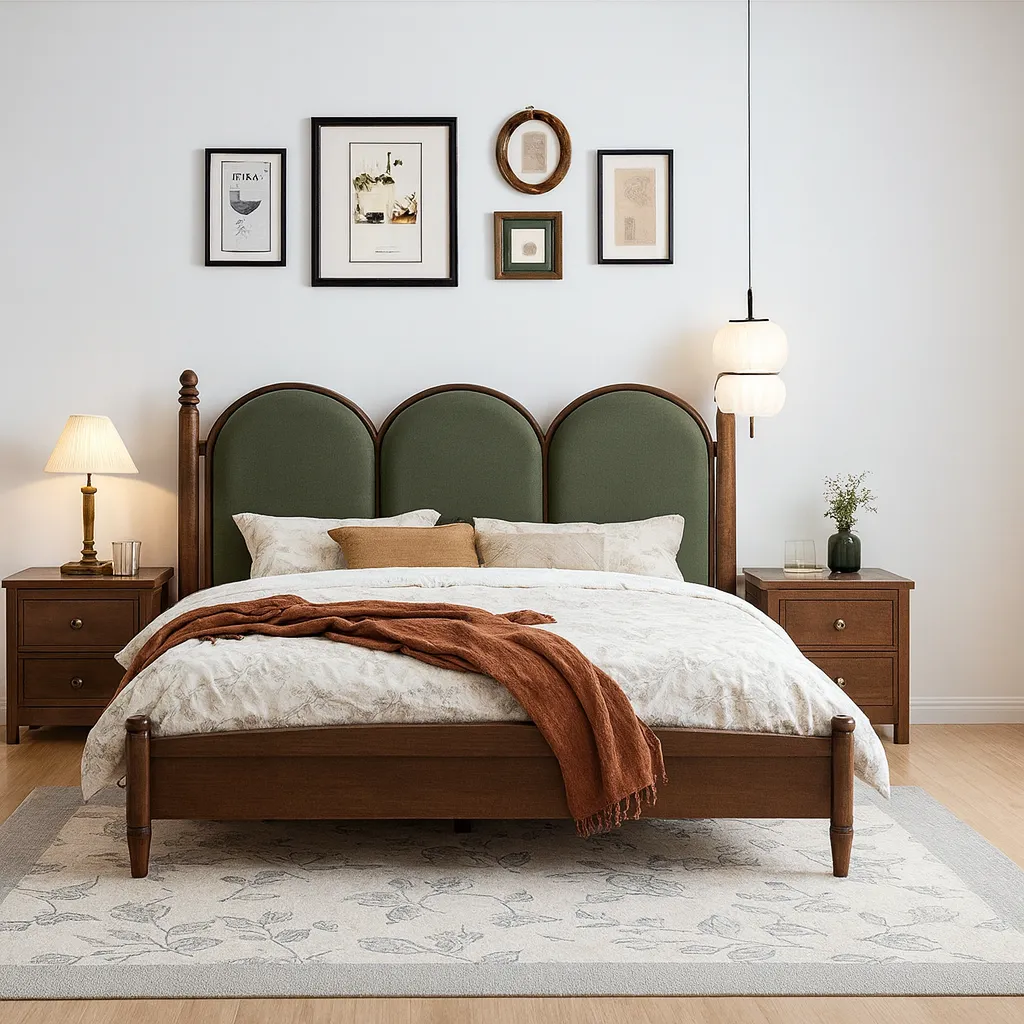 Contemporary Wooden Poster Bed For Bedroom