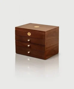 Elegant Wooden Jewelry Organizer with Drawers