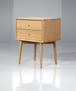 Mid Century Solid Wood Drawer Nightstand