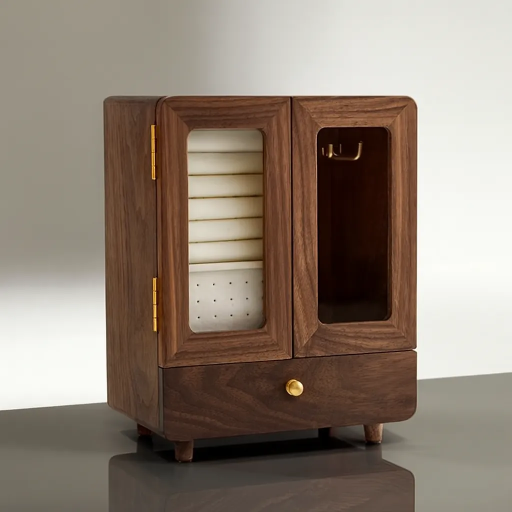 Minimalist Wooden Jewelry Armoire