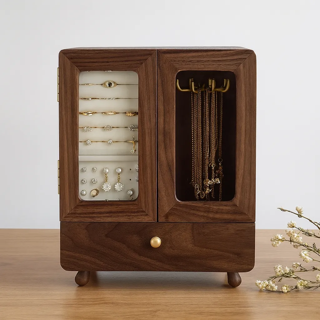 Minimalist Wooden Jewelry Armoire - Image 2
