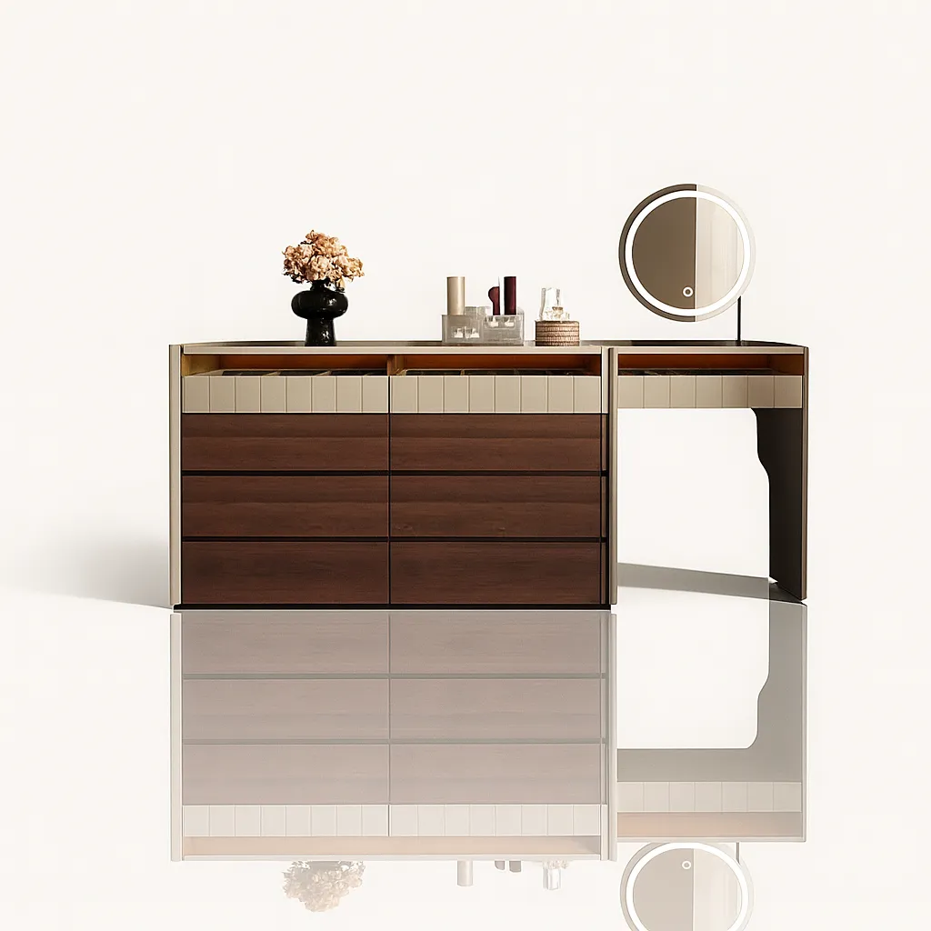 Modern Laminate Jewelry Armoire with Drawers