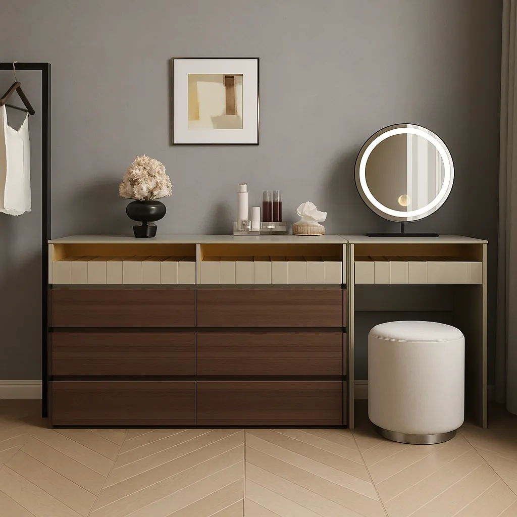 Modern Laminate Jewelry Armoire with Drawers - Image 2