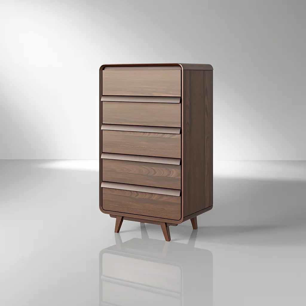 Modern Solid Wood Chest Of Drawers With Storage Compartments