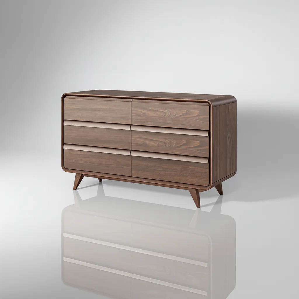 Modern Solid Wood Chest Of Drawers With Storage Compartments - Image 5