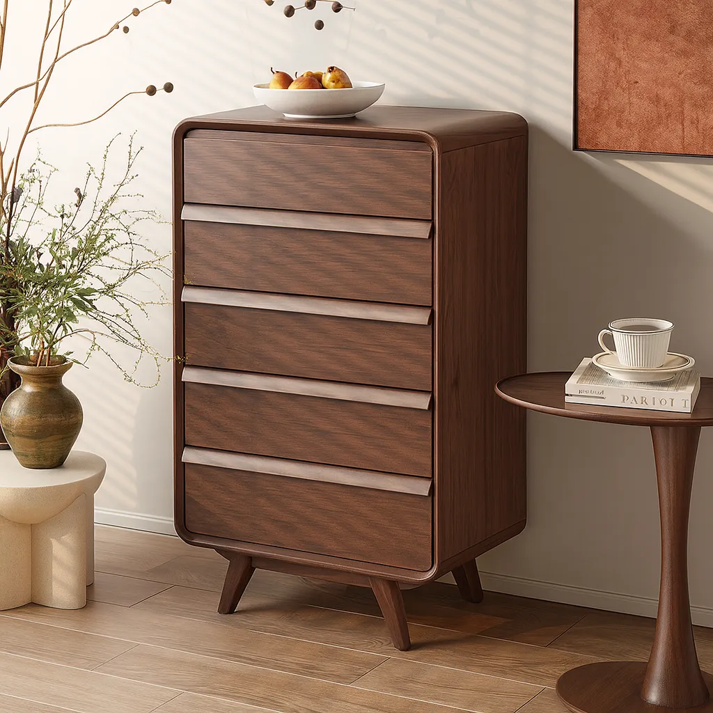 Modern Solid Wood Chest Of Drawers With Storage Compartments - Image 3