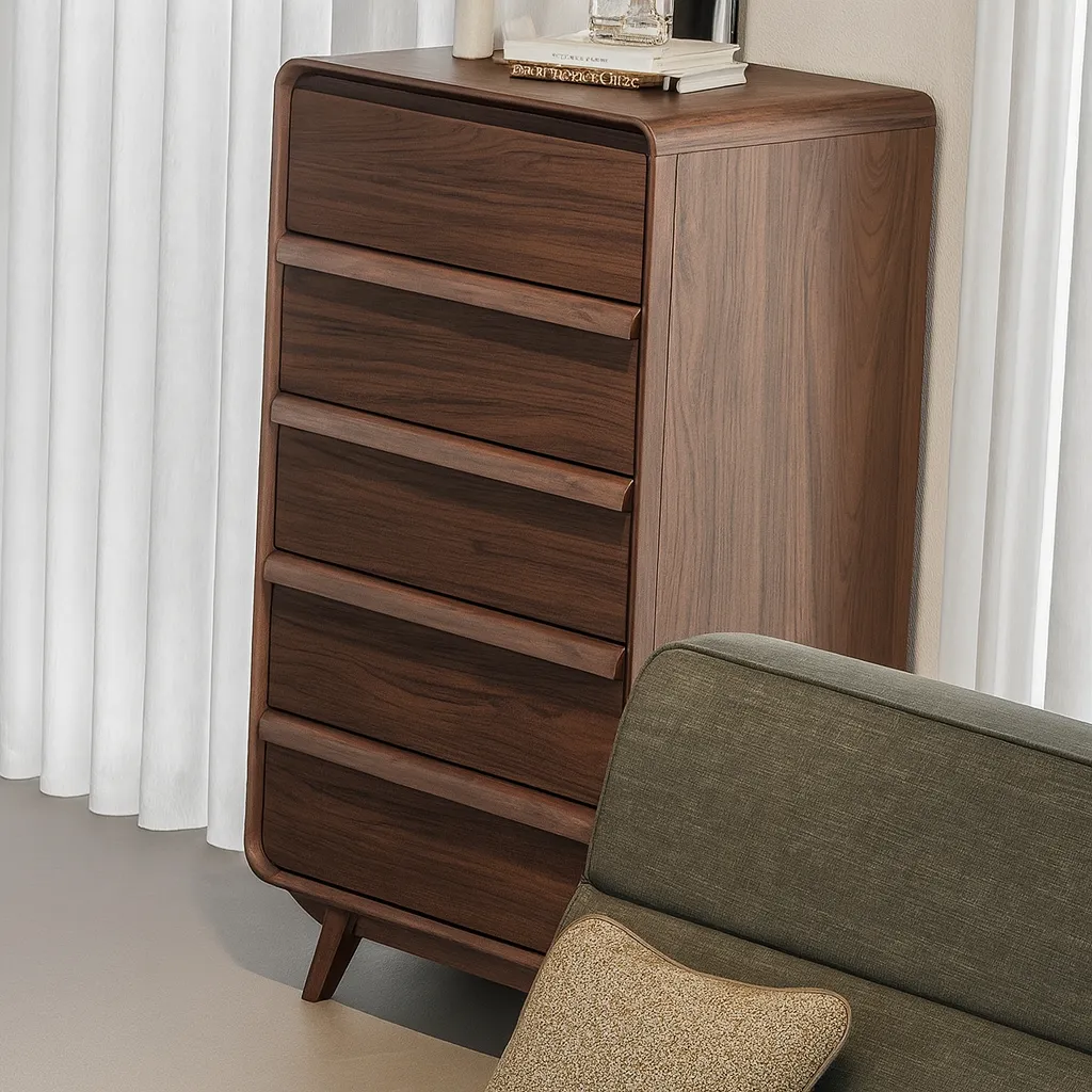 Modern Solid Wood Chest Of Drawers With Storage Compartments - Image 4