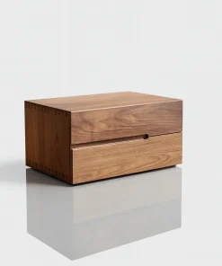 Modern Solid Wood Nightstand With Drawers