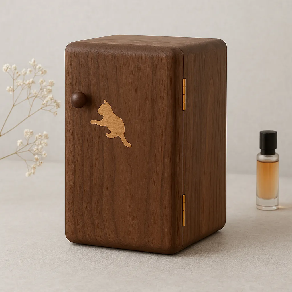 Modern Wooden Jewelry Armoire With Cabinet - Image 4