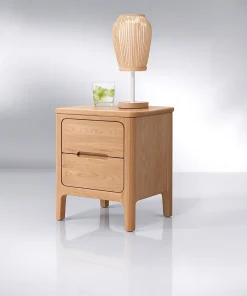 Modern Wooden Nightstand With Drawers