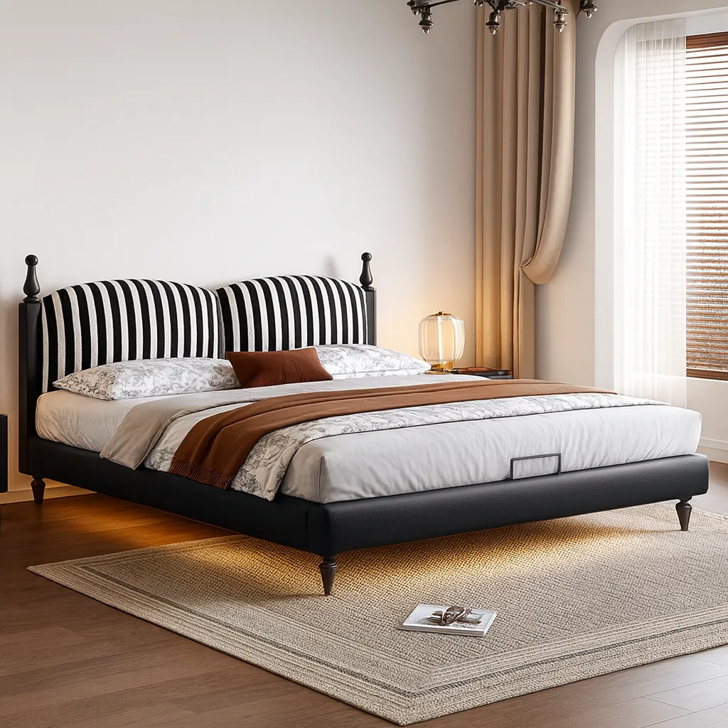 Modern Wooden Platform Bed For Bedroom