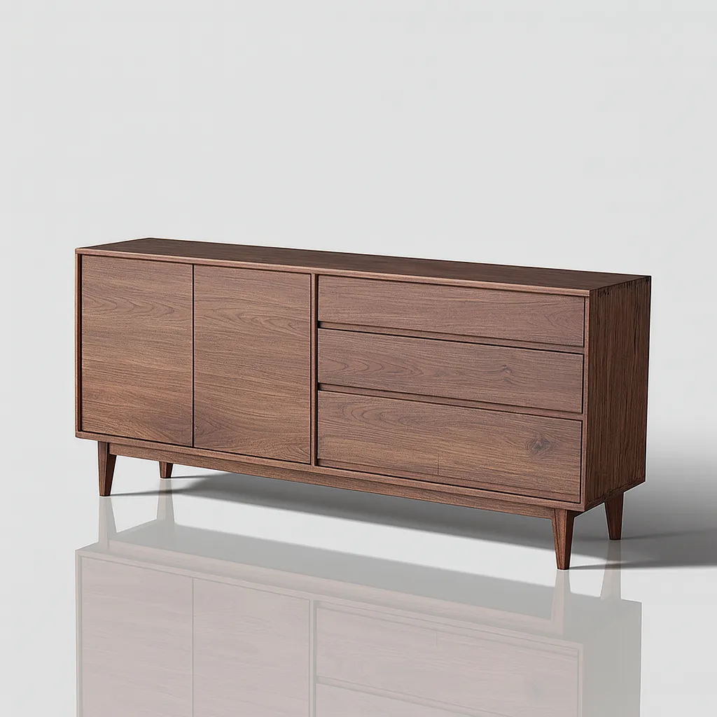 Modern Wooden Sideboard Cabinet With Doors And Drawers