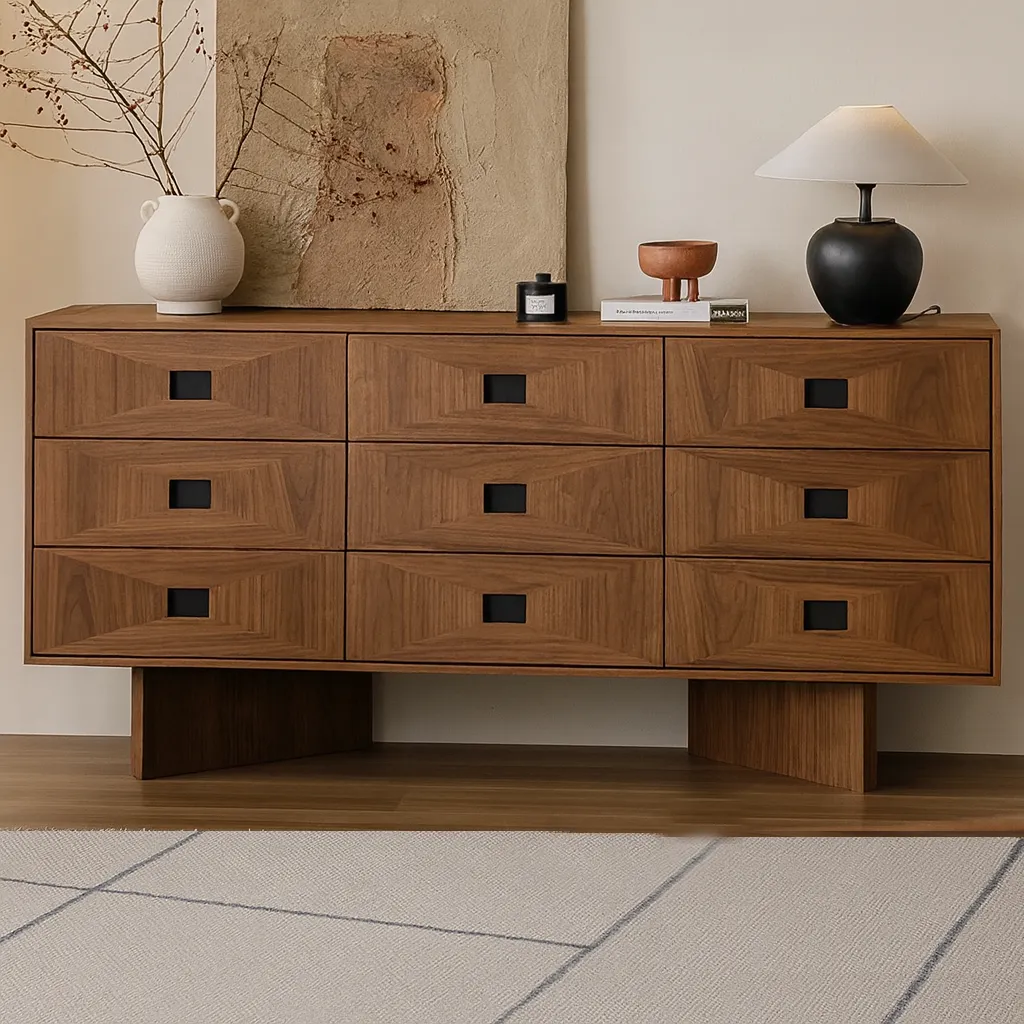 Modern Wooden Sideboard Drawers For Living Room And Bedroom - Image 2