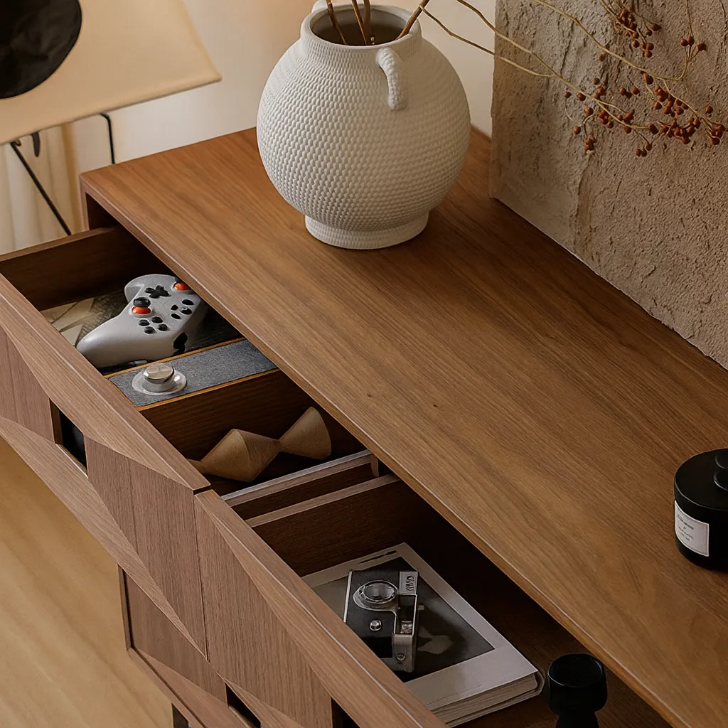 Modern Wooden Sideboard Drawers For Living Room And Bedroom - Image 4