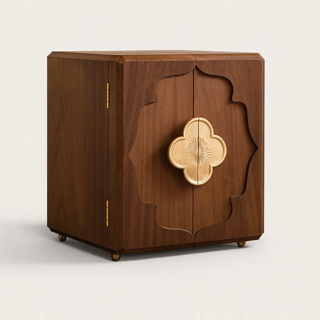 Traditional Wooden Jewelry Armoire For Bedroom